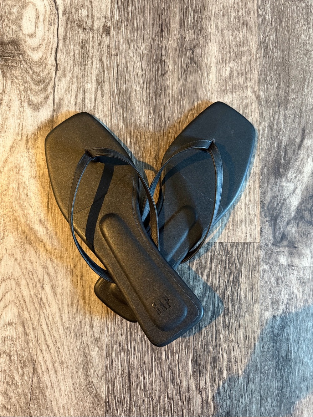 GAP Black Square-Toe Strappy Women’s Sandals